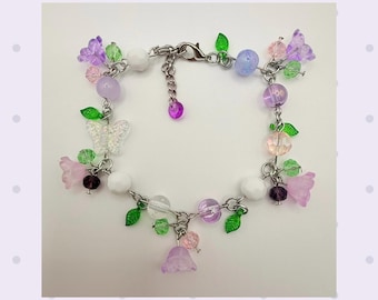 Enchanted Garden Fairycore Charm Bracelet