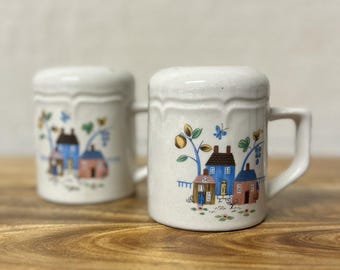 VTG International Stoneware Heartland Saliera e pepiera a forma di tazza con manico, Giappone