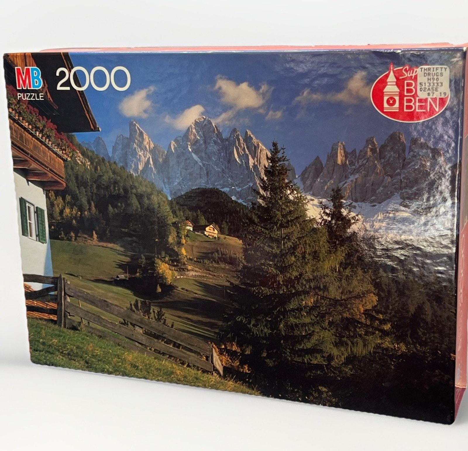 Vtg 1989 Milton Bradley Super Big Ben 2000pc Dolomites, Italy