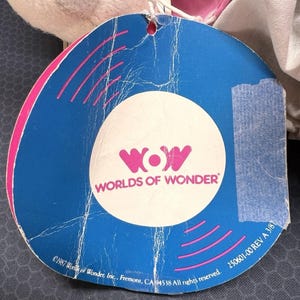 Peluche Minnie Mouse Disney vintage 1987, les mondes des merveilles « Little Boppers » image 9