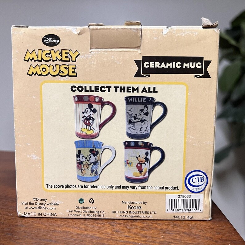 Vintage Disney Mickey Minnie Mouse Pluto Collectible Coffee Mug Cup Kcare Retro image 3
