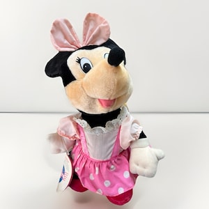 Peluche Minnie Mouse Disney vintage 1987, les mondes des merveilles « Little Boppers » image 1