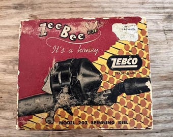 CAJA VACÍA - Caja original vintage Zebco Zee Bee, modelo 202.