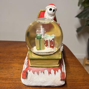 Vtg 1993 Jack Skellington Nightmare Before Christmas Musical Light Up Snow Globe image 6