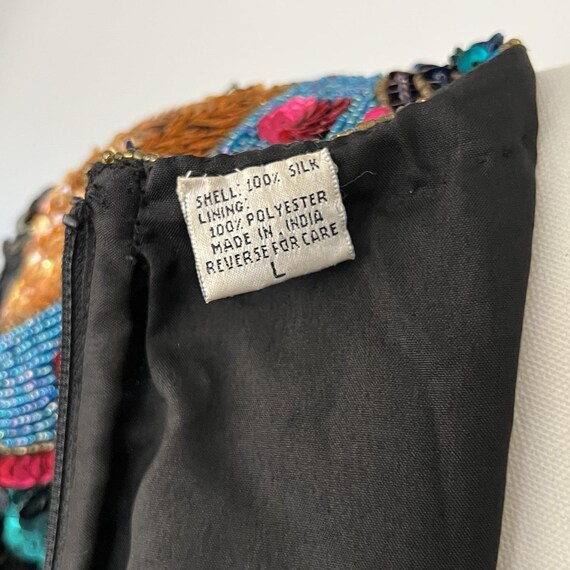 Laurence Kazar Top (L) 80s Glam Sequin Beaded Max… - image 12