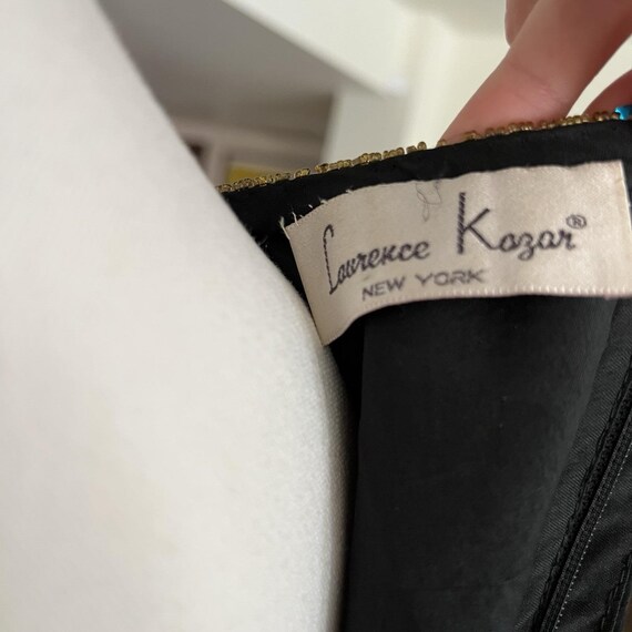 Laurence Kazar Top (L) 80s Glam Sequin Beaded Max… - image 13