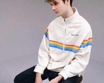 Felpa con mezza zip Wilbur Soot (L) Merchandising Vintage Polaroid Rainbow del 1996
