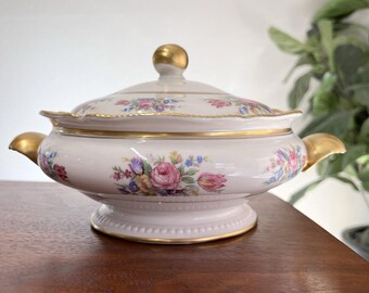 Castleton Rose Bone China Gemüsesuppe Servierschale Deckel romantisch * LESEN