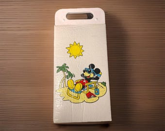 Vintage Disney Mickey Mouse ""Koolit"" isolierte Schaumstoff Kühltasche mit Schnappverschluss oben."