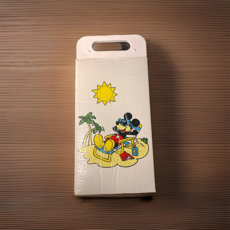 Vintage Disney Mickey Mouse "Koolit" insulated foam cooler bag w/Snap Top Handle image 1