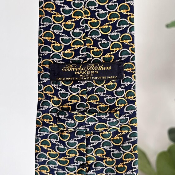 Brooks Brothers Makers Silk Equestrian Horse Snaffle Bit Designer Necktie Tie