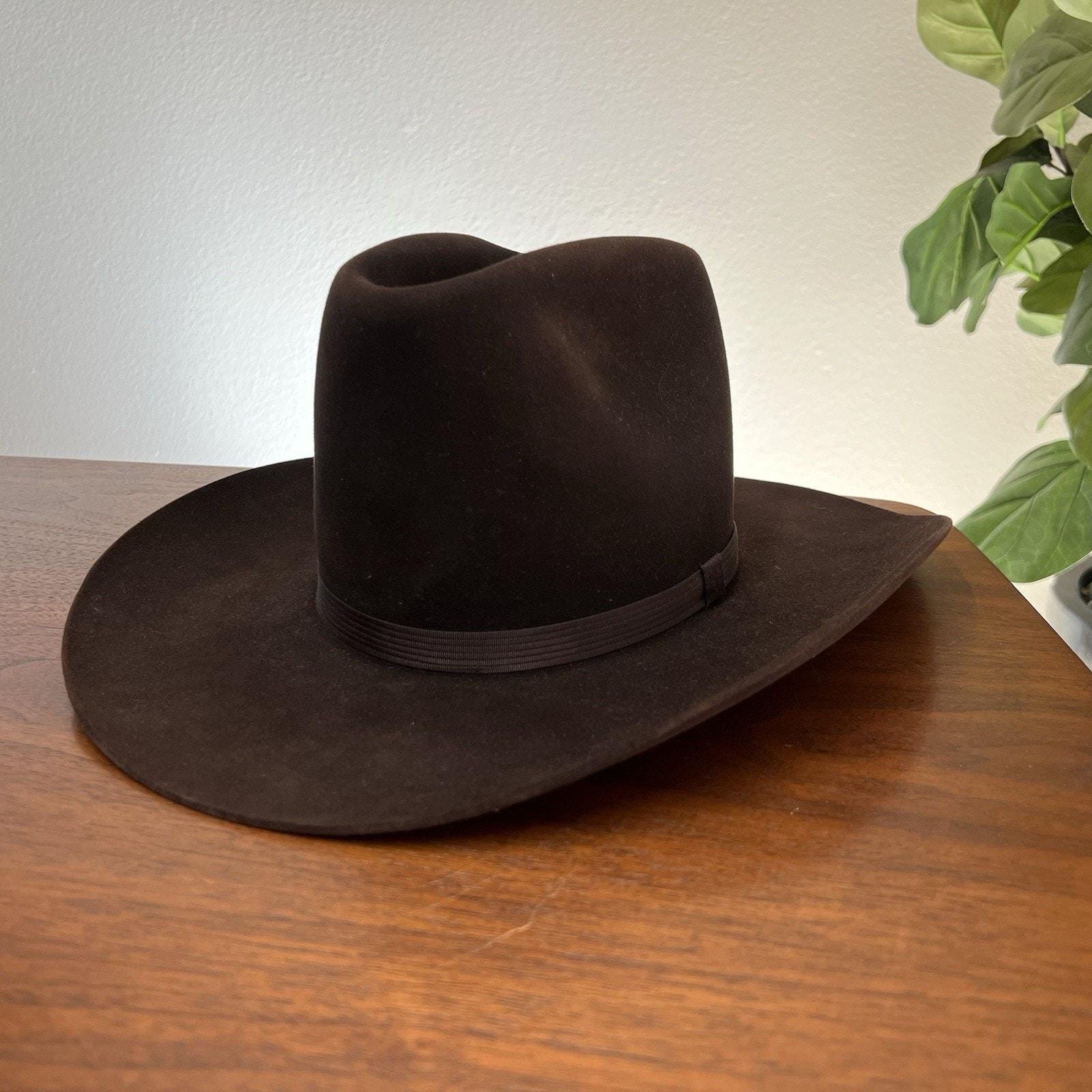 Vintage Resistol Spuridge XXX Beaver Cowboy Hat Cordova Brown 3.75