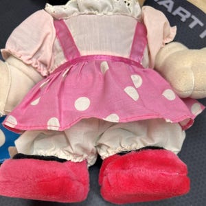 Peluche Minnie Mouse Disney vintage 1987, les mondes des merveilles « Little Boppers » image 5