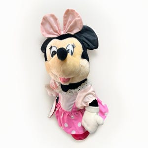 Pelúcia vintage da Minnie Mouse da Disney, de 1987, da coleção "Little Boppers" da Worlds Of Wonder. imagem 2