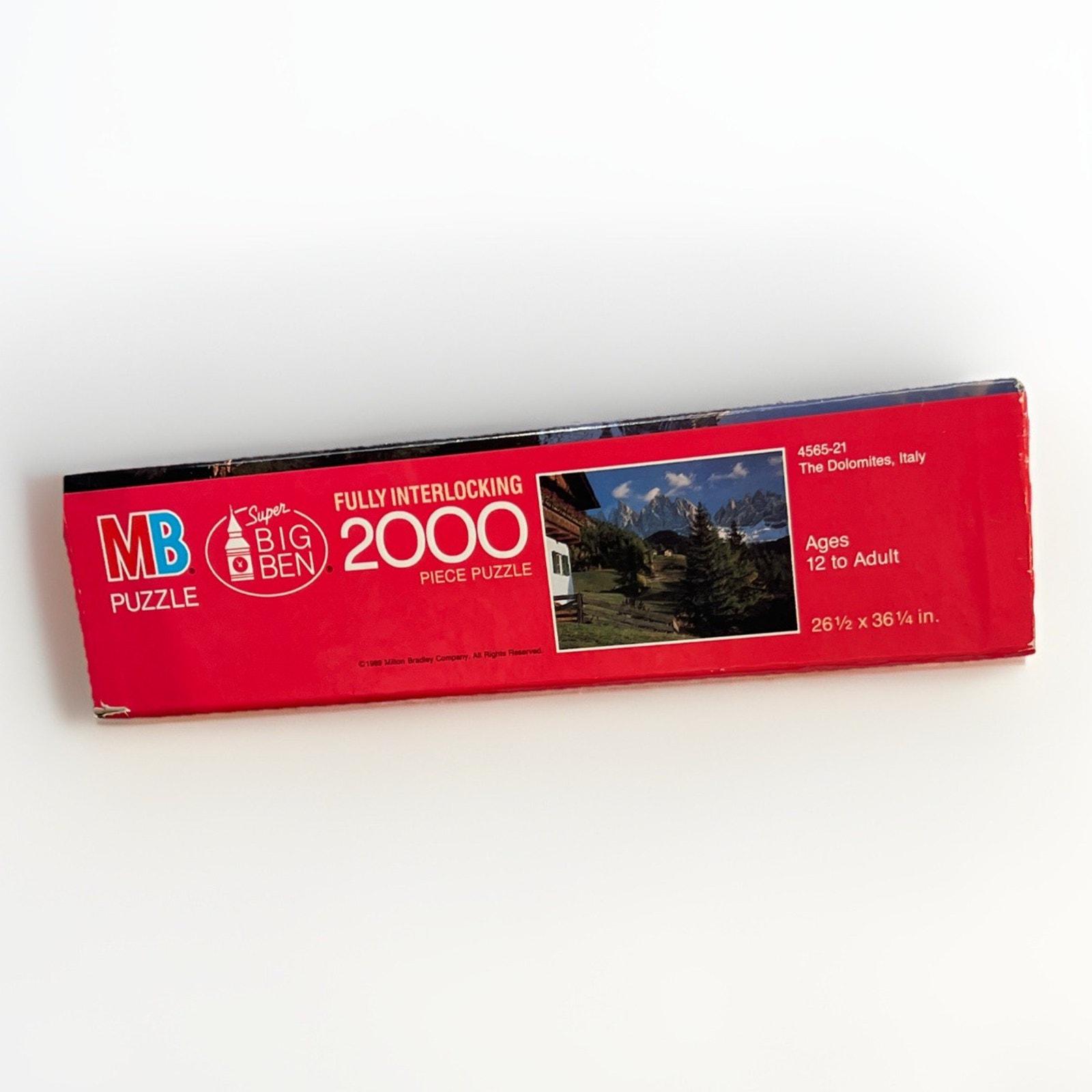 Vtg 1989 Milton Bradley Super Big Ben 2000pc Dolomites, Italy