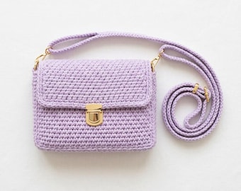 Crochet Crescent Bag Pattern, Modern Arc Handbag Tutorial, Boho Shoulder Bag (PDF Download)
