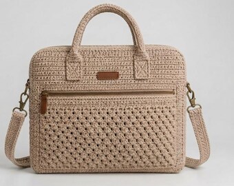 Textured Crochet Laptop Bag Pattern, Textured Computer Sleeve (PDF Download)