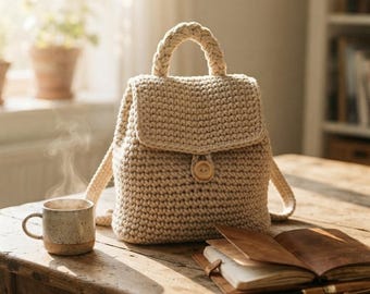 Crochet Backpack Pattern PDF | Beginner Friendly Crochet Bag Tutorial | Amigurumi Style Daypack Instant Download
