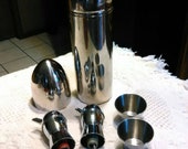 Vintage Stainless Drink Cocktail Bar Entertaining Set Mixer Pourers HodgePodgeCottage