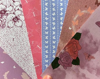 A5 Scrapbooking Paper Kit - Butterfly Theme