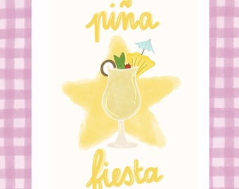 4 illustrations - Cocktails & fun
