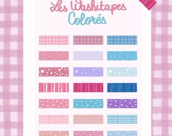 A5 sticker sheet - The colorful Washitapes