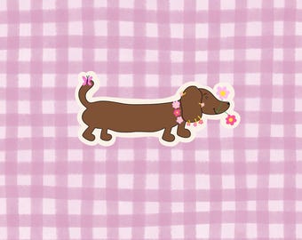 Glitter stickers - Sausage dog