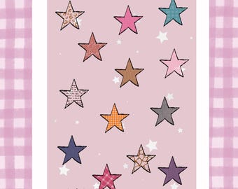 A6 sticker sheet - The stars