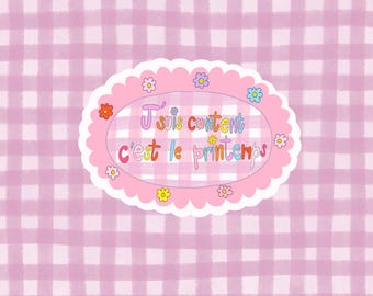 Glitter stickers - I'm happy, it's spring