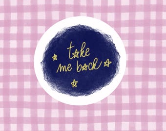 Glitter stickers - Take me back