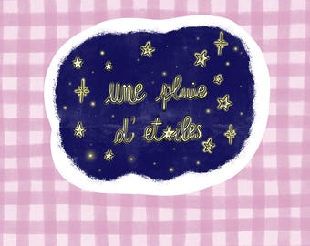 Glitter stickers - A shower of stars