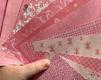 A5 Scrapbooking Paper Kit - Girly Theme