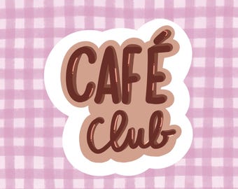 Glitter stickers - Cafe club