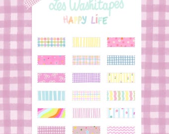 Sticker sheet - The Happy Washitapes