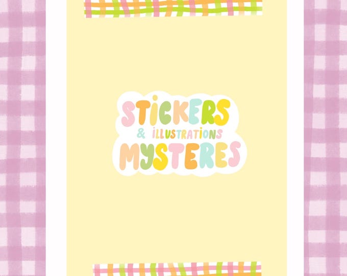 Featured listing image: Mystery Pack - Cocktails & Fun - illustration with its mystery sticker