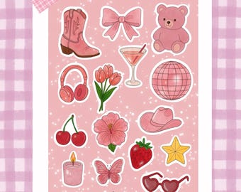 A6 Sticker Sheet - Girly