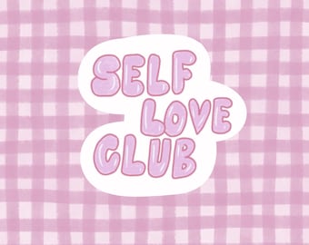 Glitter stickers - Self love Club