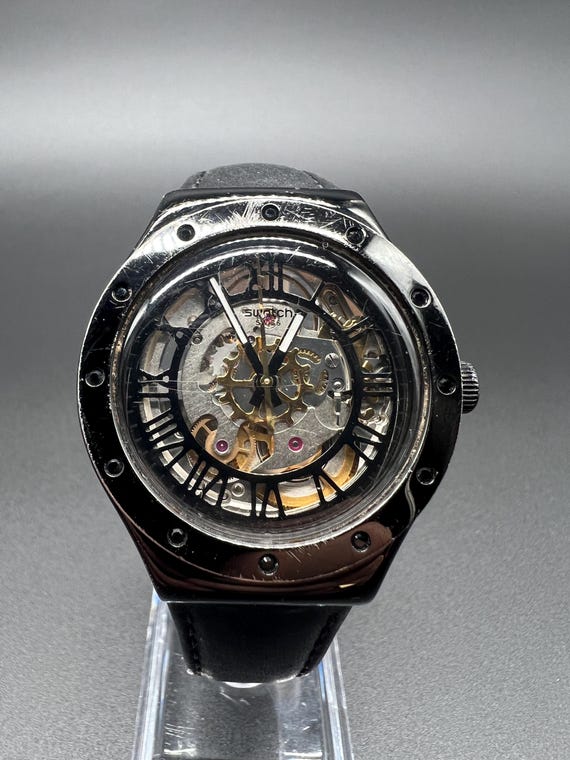 Swatch Irony Automatic Skeleton Rosetta Nera YAB1… - image 2