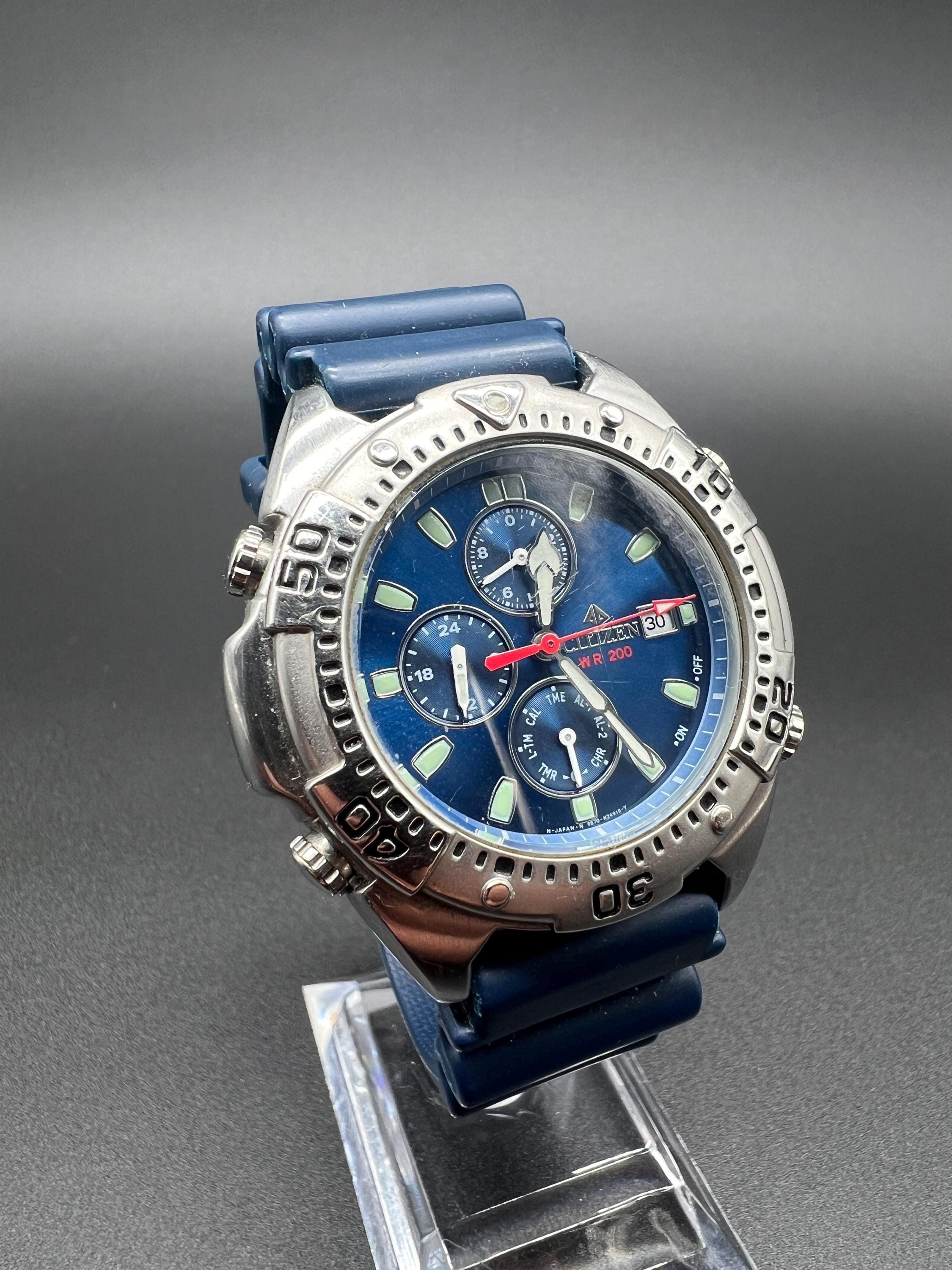 Citizen Promaster GN-4-S Chronograph WR200 Diver Men's Vintage