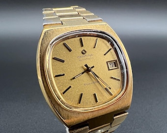 サーチナ クラシック ブルーリボン ゴールドウォッチ - Etsy 日本