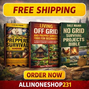 Survival 3 Book Bundle Prepper Guide + Off Grid Living + DIY Projects Paperback