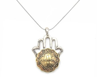 Hamsa Necklace, British India Coin, Anna Coin, Coin Jewelry, Old Coin Necklace, Coin Pendent, Sterling Coin, Handmade Necklace