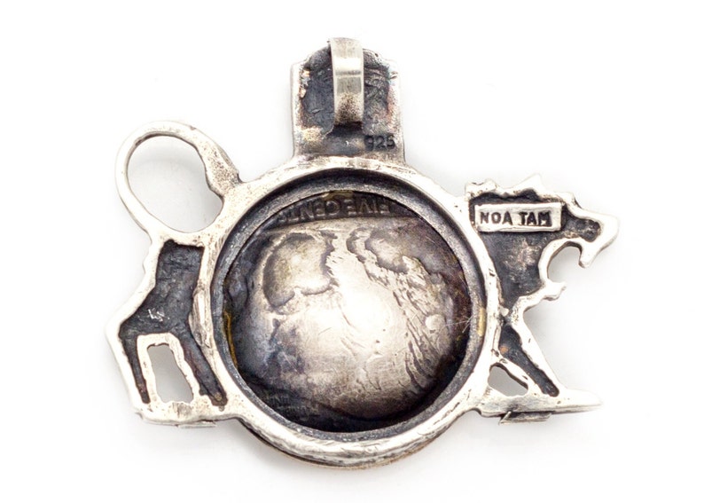 Coin pendent with the Buffalo Nickel coin of The USA