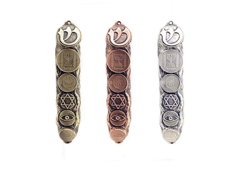 Beautiful Mezuzah with symbols Etsy