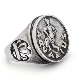 Aquarius astrology - Zodiac ring - Astrology ring - Aquarius The Water Bearer (January 21 – February 19)- Birthday gift - Aquarius ring