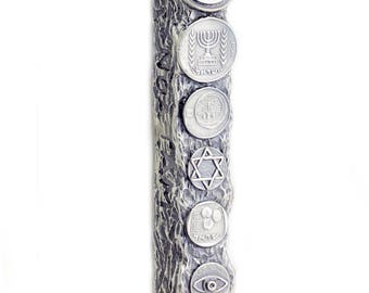 Noa Tam Mezuzah: 925 Silver Plated Pewter with Blessing