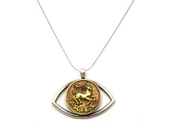 Widder Sternzeichen Kette: Sterling Silber Astrologie Anhänger, Geburtstagsgeschenk