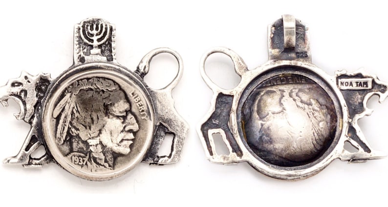 Coin pendent with the Buffalo Nickel coin of The USA