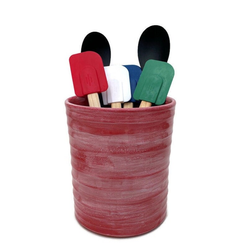 Red Utensil Holder - Etsy