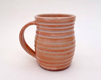 Orange Coffee Mug, Giant 30-ounce Ceramic Handmade Pottery Coffee Cup by MiriamsKiln